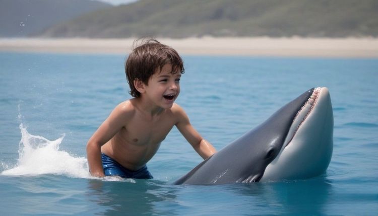 Boy on a whale