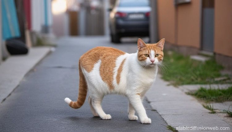 Cat on the street